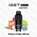 IGET BAR PLUS S3 POD - Peach Lychee Lime Ice