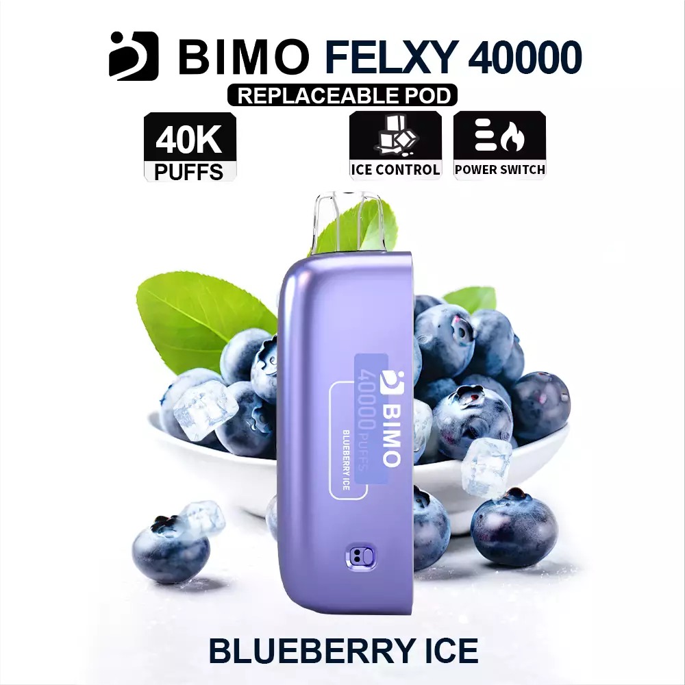 blueberry ice2 BIMO FELXY 40000 Pod - Blueberry Ice - Image 1