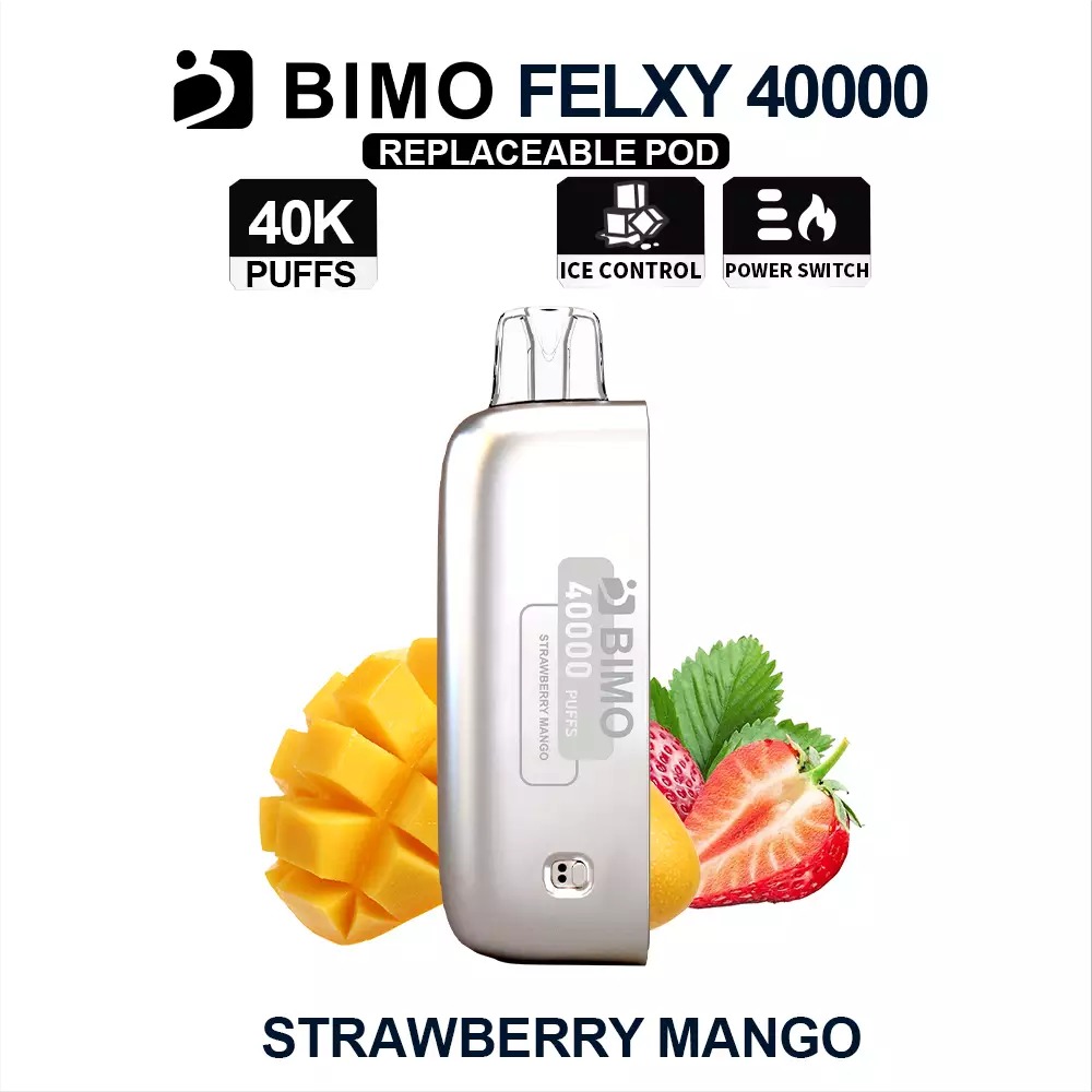 strawberry mango2 BIMO FELXY 40000 Pod - Strawberry Mango - Image 1