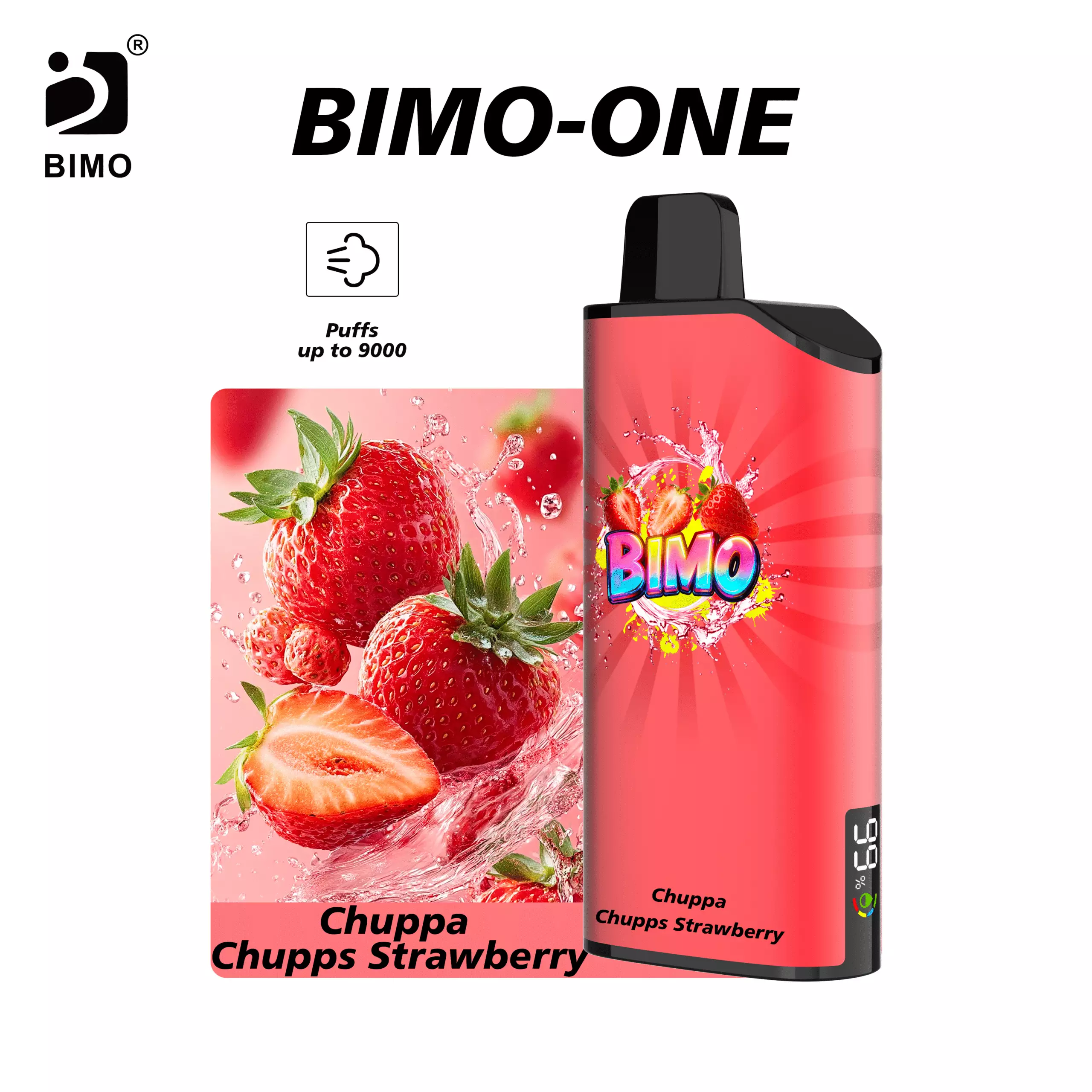 BIMO ONE 9000 Chuppa-Chupps-Strawberry-scaled BIMO ONE 9000 - Chuppa Chupps Strawberry - Image 1