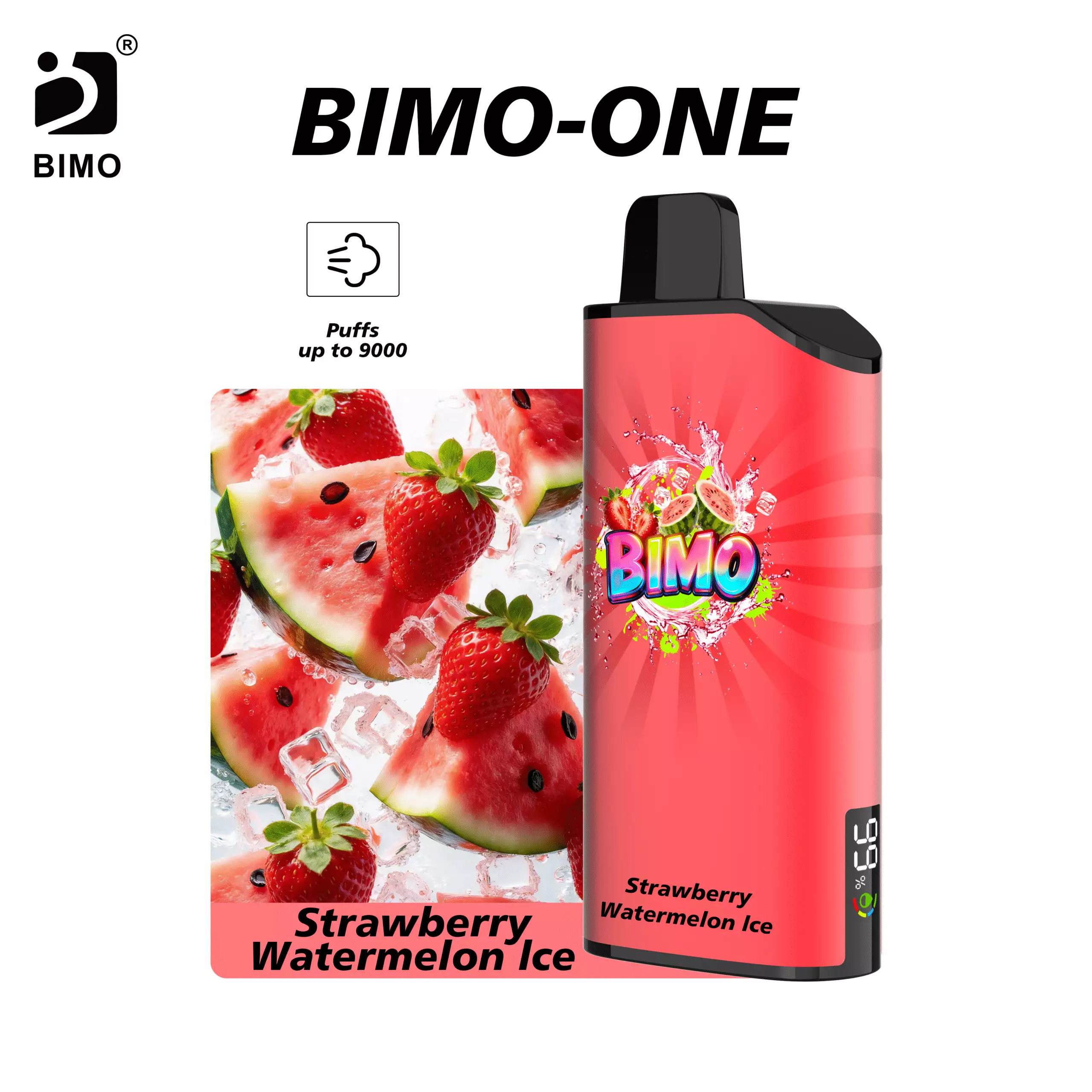 BIMO ONE 9000 Strawberry-scaled BIMO ONE 9000 - Strawberry Watermelon Ice - Image 1