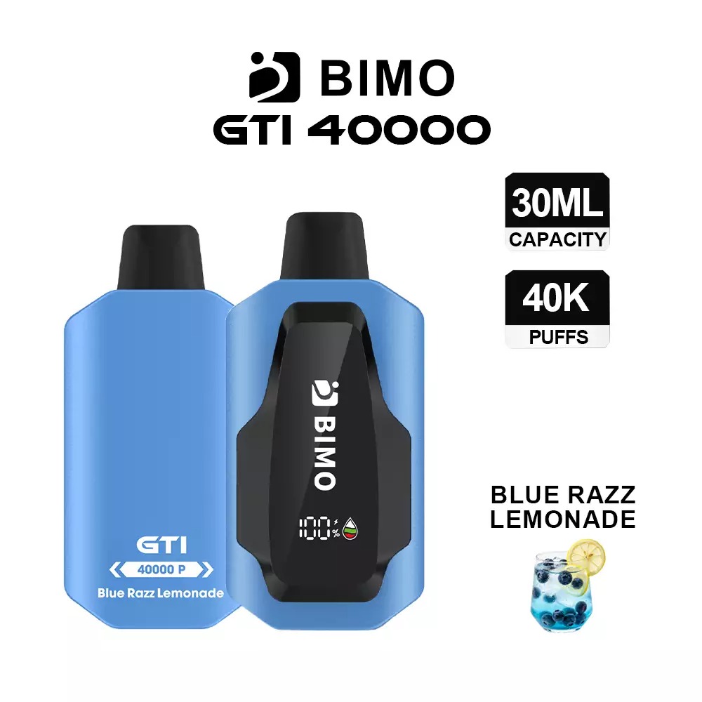 8-Blue Razz Lemonade BIMO GTI 40000 - Blue Razz Lemonade - Image 1
